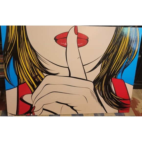 VTG 90s IKEA SOLMYRA Pop Art ‘Ssshhh’ by Deborah Azzopardi, Warhol Lichtenstein - Picture 1 of 16